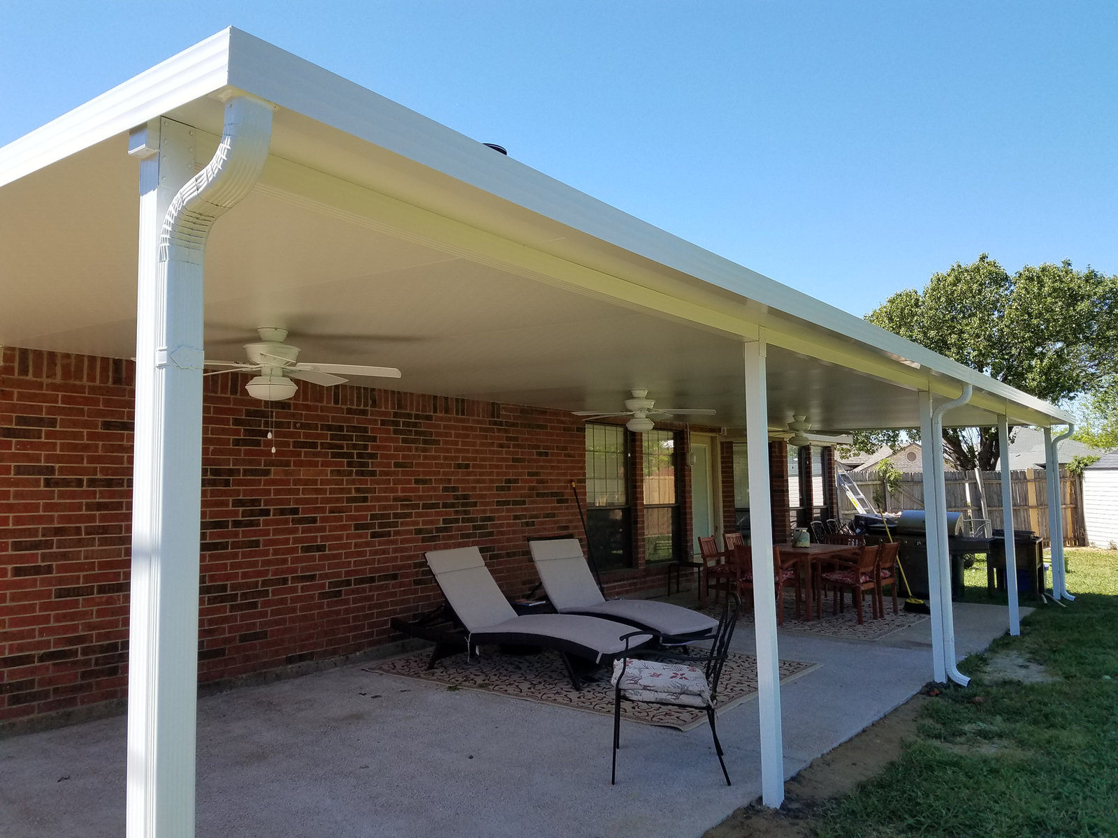 Patio project photograph from the Kings Roofing website